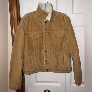 Levi’s Corduroy Sherpa Trucker Jacket - Tan - Size M